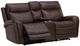 Liberty Furniture Blair Cognac Leather Dual Zero Gravity Power Reclining Loveseat with Console-1