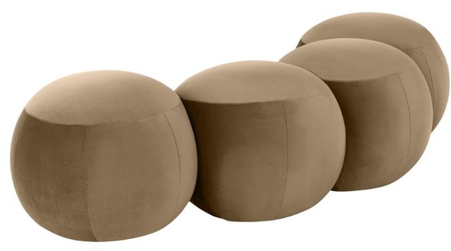 Meridian Furniture Apollo Beige 65" Velvet Upholstered Bench-2