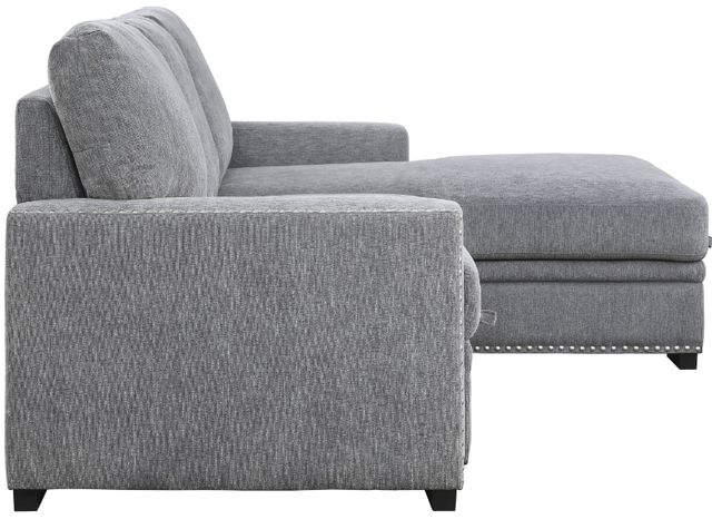 Homelegance® Morelia 2-Piece Gray Right Arm Facing Sectional with Pull-out Bed and Hidden Storage -3