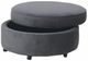England Furniture Tweetie Pewter Round Storage Ottoman-1