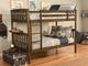 Kodiak Furniture Claire Rustic Walnut Twin Bunk Bed with Tray-0