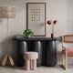 TOV Furniture Claire Brown/White Accent Stool-1