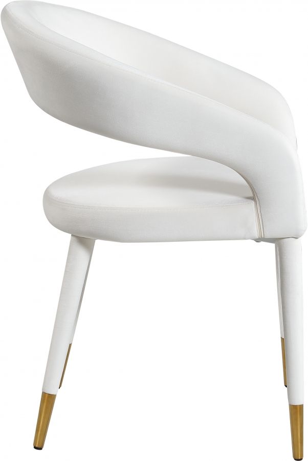 Meridian Furniture Destiny Cream Dining Arm Chair-2