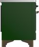 Ilve® Majestic III 36" Emerald Green Pro Style Induction Range with Triple Glass Door and Burnished Trim-4