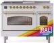 Ilve® Nostalgie II Series 48" Custom RAL Color Pro Style Dual Fuel Range-0