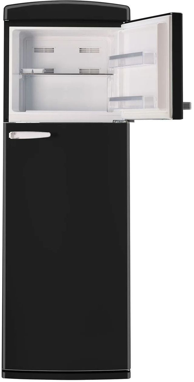 Unique® Appliances Classic Retro 24" 11 Cu. Ft. Midnight Black Counter Depth Top Freezer Refrigerator-2