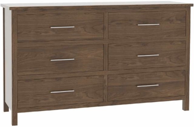Country View Woodworking Customizable Big Sky Red Oak 6-Drawer Dresser-0