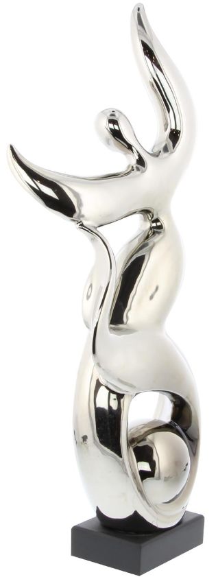 Deco Marche Silver People Dancing Sculpture-1