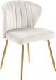 Meridian Furniture Finley Cream/Gold Velvet Dining Side Chair-0