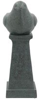 A & B Home Soft Gray Outdoor Bird Pedestal Water Fountain-2