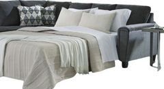 Signature Design by Ashley® Abinger 2-Piece Smoke Left-Arm Facing Sofa Sleeper Sectional and Chaise