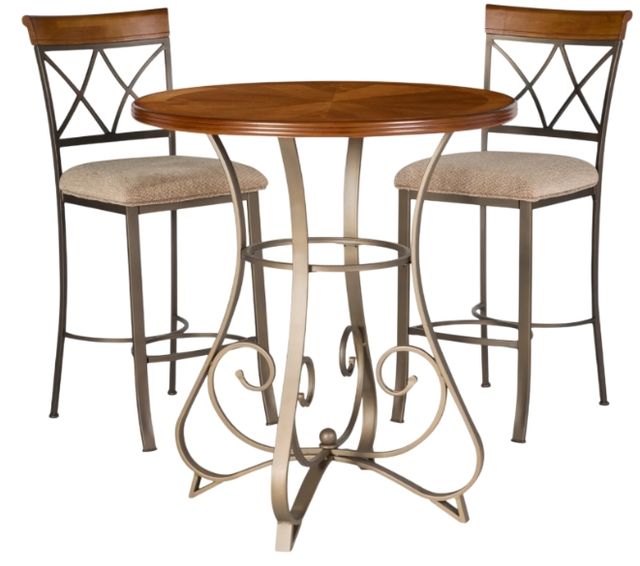 Powell® Hamilton 3-Piece Bronze/Medium Cherry Pub Table Set-0