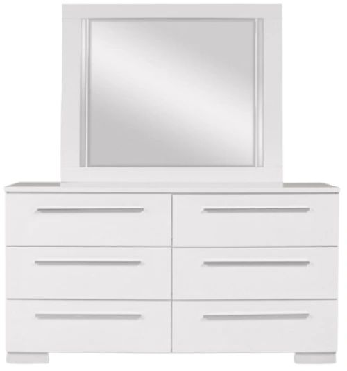 New Classic® Home Furnishings Sapphire 5-Piece White Queen Bedroom Set with LED-3