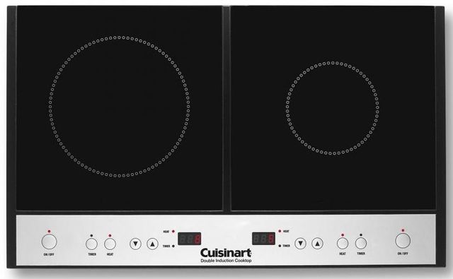 Cuisinart® 24" Black Double Induction Cooktop-0