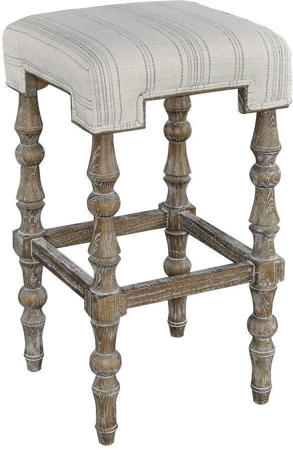 Linon Shelly Gray Wash Bar Stool-0