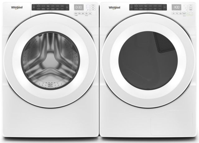 Whirlpool® White Front Load Washer & Electric Dryer Laundry Pair-0