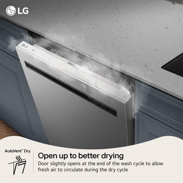 LG 24" PrintProof® Stainless Steel Top Control Built-In Dishwasher with 1-Hour Wash and Dry, QuadWash® Pro, and Dynamic Heat Dry™ with AutoVent Dry™-2
