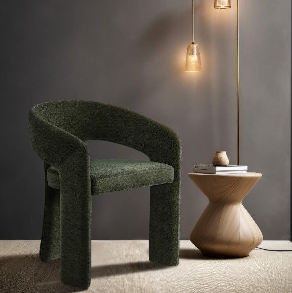 Meridian Furniture Rendition Green Upholstered Dining Chair-1