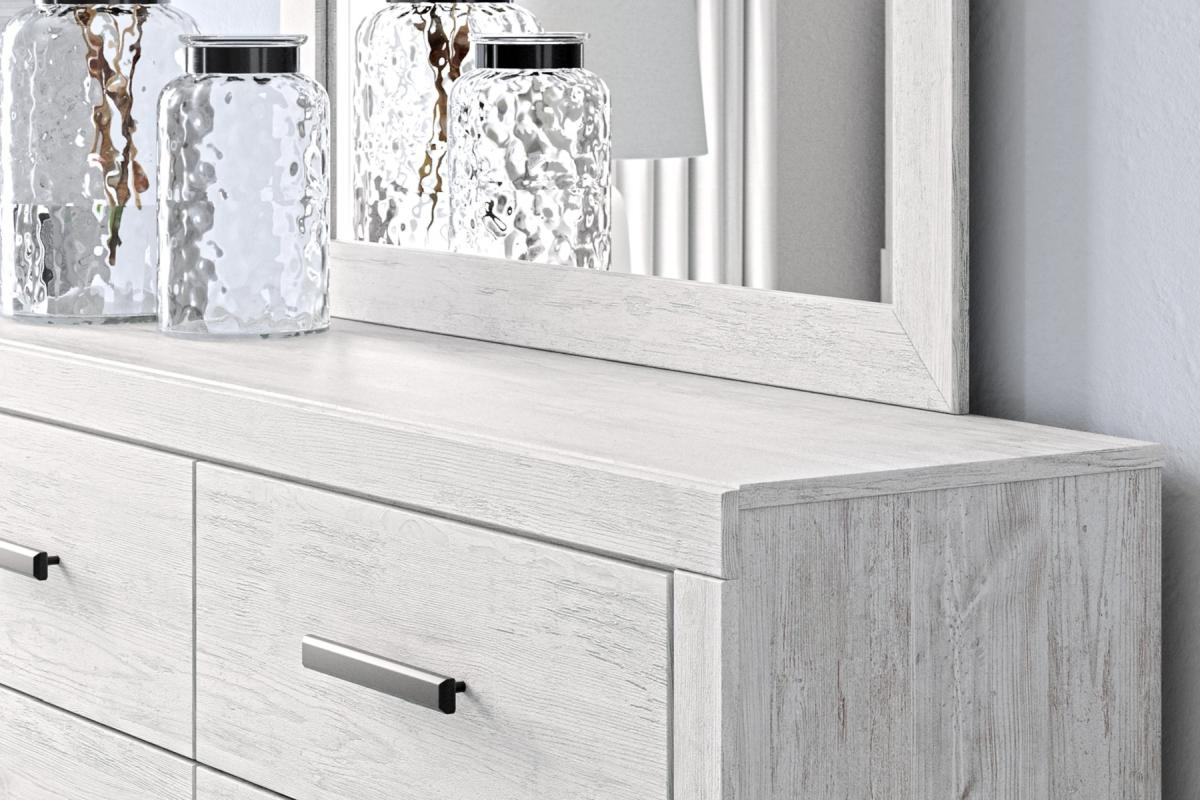 Signature Design by Ashley Cayboni Whitewash Dresser and Mirror | The  Warehouse