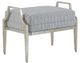 Currey & Company Torrey Tuxedo Silver Granello Ottoman-0