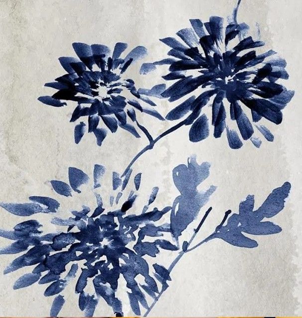Classy Art Indigo Botanical IV by Conrad Knutsen Wall Art-1