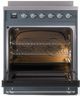 Ilve® Nostalgie II Series 30" Blue Grey Pro Style Induction Range-1