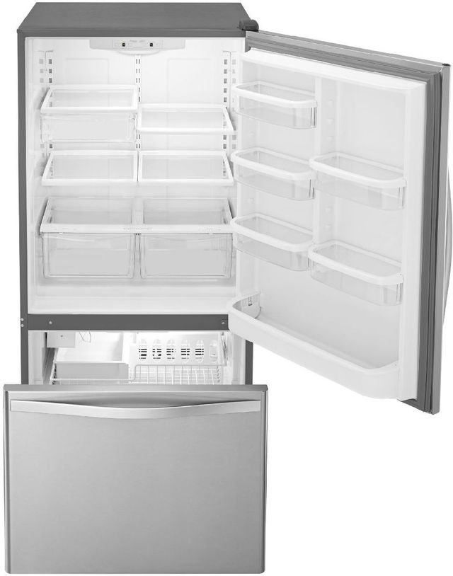 Whirlpool® Gold® 33 in. 22.1 Cu. Ft. Stainless Steel Bottom Freezer Refrigerator-2