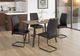 Monarch Specialties Inc. Dark Taupe 36" x 48" Laminate Top Dining Table with Black Metal Base-1