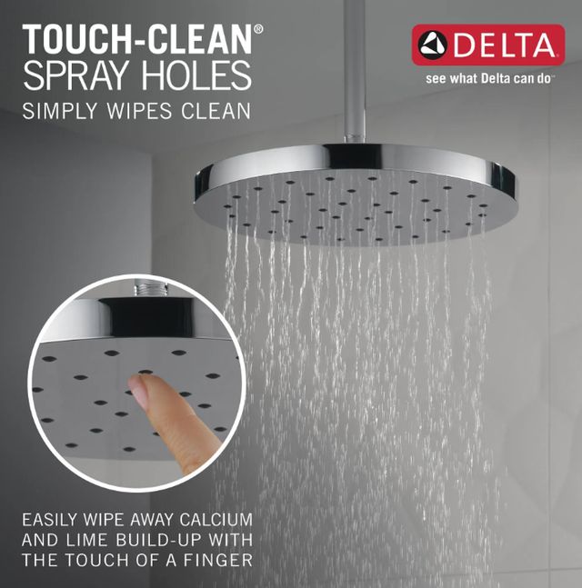 Delta Universal Showering Lumicoat® Chrome 2.5 GPM H2Okinetic® Single Setting Shower Head with Ultrasoak®-3