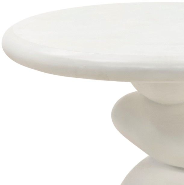 Dovetail Furniture Serenade White Concrete Outdoor Dining Table-2
