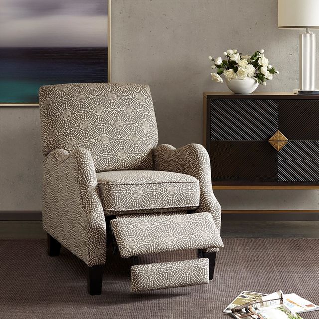 Olliix by Madison Park Beige Multi Hoffman Push Back Recliner-3