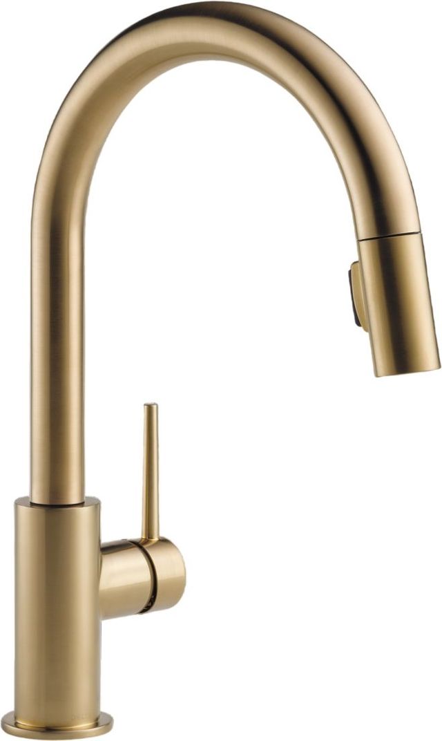 Delta Trinsic® Champagne Bronze Single Handle Pull-Down Kitchen with Limited Swivel-0