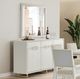 Michael Amini® Palm Gate Cloud White Sideboard and Mirror-1
