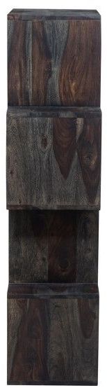 Porter International Designs Fall River Gray 4-Tier Bookcase-2