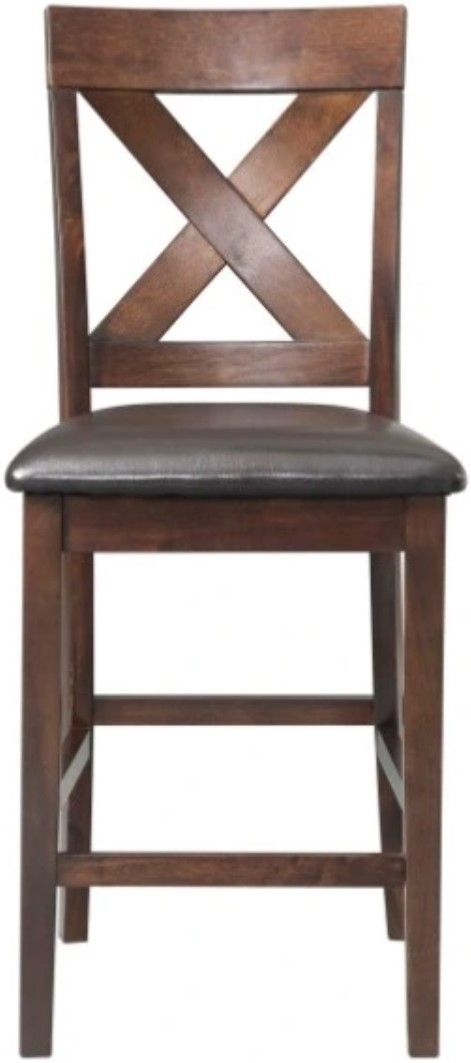 Elements International Alex Espresso Counter Side Chair-1