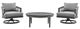 Armen Living Zella 3-Piece Charcoal/Light Gray Aluminum Outdoor Conversation Set-0