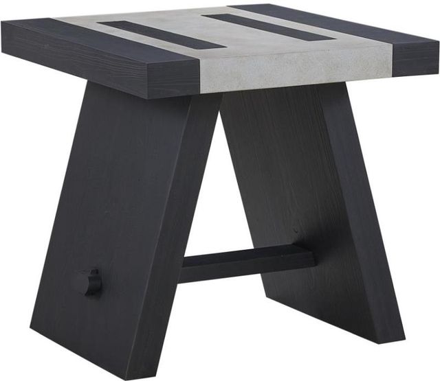 Bernards Moden Java End Table with White Top-0