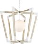 Currey & Company Bastian Sandstone/Sugar White Globe Pendant Lighting-2