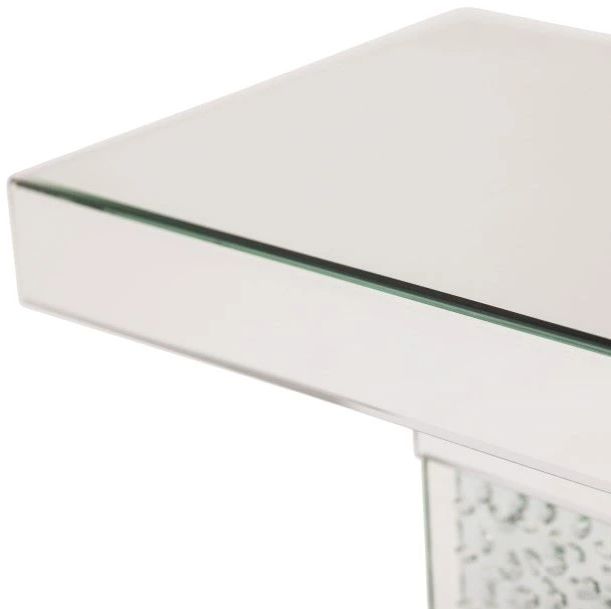 Michael Amini® Montreal™ Mirrored Pedestal Console Table-1