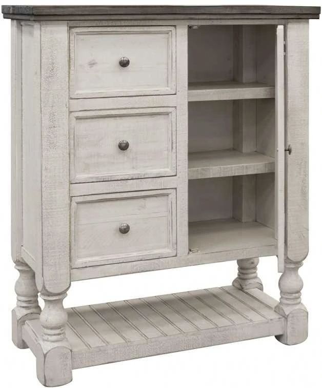 International Furniture Direct Stone Ivory Chest-3