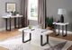 Furniture of America® Eimear White End Table with Gray Steel Legs-1