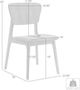 Armen Living Kalia 2-Piece Blue/Walnut Dining Side Chair Set-2