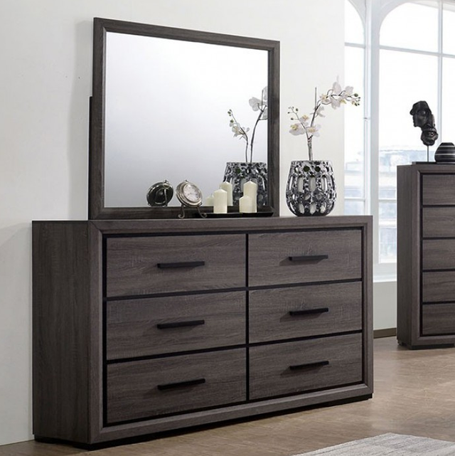 Furniture of America® Conwy 4-Piece Gray Queen Bedroom Set-3