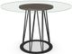 Amisco Customizable Calypso Flat Edge 48" Clear Glass Round Table-0