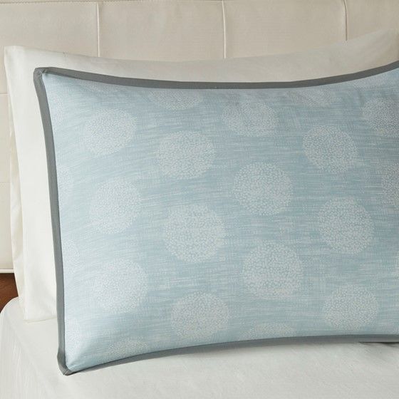Olliix by Madison Park Lucinda 7 Piece Seafoam California King Reversible Cotton Sateen Comforter Set-2