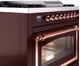 Ilve® Nostalgie II Noblesse 36'' Burgundy Pro Style Dual Fuel Range with Copper Trim-4