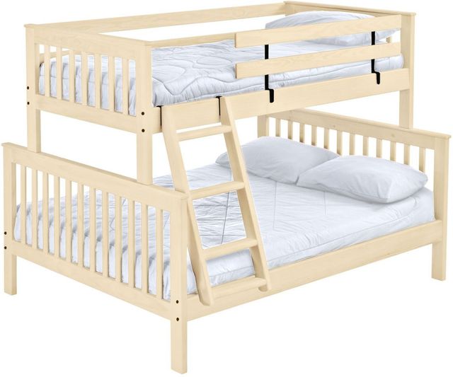 Crate Designs™ Furniture Unfinished Twin XL/Queen Tall Offset Mission Bunk Bed-0