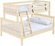 Crate Designs™ Furniture Unfinished Twin XL/Queen Tall Offset Mission Bunk Bed-0