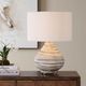 Uttermost® Azura Bone Ivory/Dark Chocolate Horizontal Line Table Lamp-1