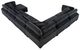 Homelegance® Traverse 6-Piece Black U-Shape Modular Sectional with Reversible Chaise-3